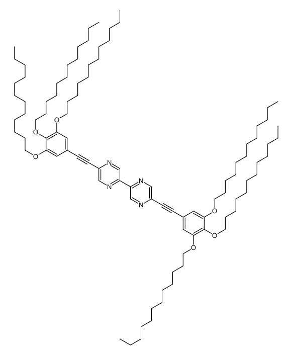 2-[2-(3,4,5-tridodecoxyphenyl)ethynyl]-5-[5-[2-(3,4,5-tridodecoxyphenyl)ethynyl]pyrazin-2-yl]pyrazine Structure