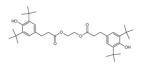 Bis-[4-hydroxy-3,5-di-t.-butylphenyl-propionic acid]-ethylene glycolester结构式