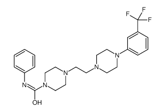 N-phenyl-4-[2-[4-[3-(trifluoromethyl)phenyl]piperazin-1-yl]ethyl]piperazine-1-carboxamide Structure