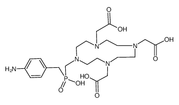 1,4,7,10-tetraazacyclododecane-4,7,10-triacetic-1-(methyl[(4-aminophenyl)methyl]phosphinic acid) Structure