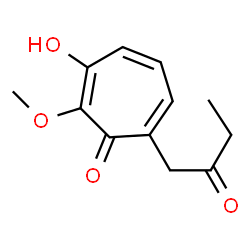 2,4,6-Cycloheptatrien-1-one,3-hydroxy-2-methoxy-7-(2-oxobutyl)-(9CI) structure