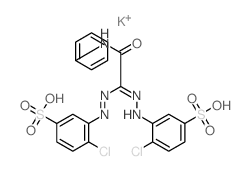 4-chloro-3-[(2Z)-2-[(2-chloro-5-sulfo-phenyl)diazenyl-(phenylcarbamoyl)methylidene]hydrazinyl]benzenesulfonic acid结构式