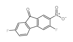 3,7-difluoro-2-nitro-fluoren-9-one Structure