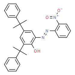 2,4-bis(1-methyl-1-phenylethyl)-6-[(2-nitrophenyl)azo]phenol Structure