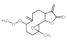 Oxireno[9,10]cyclodeca[1,2-b]furan-9(1aH)-one,decahydro-1a-methyl-4-(methyldioxy)-5,8-bis(methylene)-,[1aR-(1aR*,4R*,7aS*,10aS*,10bR*)]- (9CI)结构式