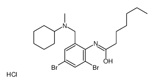 Heptanamide, N-(2,4-dibromo-6-((cyclohexylmethylamino)methyl)phenyl)-,monohydrochloride结构式