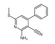 2-amino-6-methylsulfanyl-4-phenylpyridine-3-carbonitrile Structure