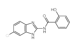 Benzamide, N-(6-chloro-1H-benzimidazol-2-yl)-2-hydroxy- structure