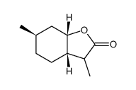 (3S,6R,7aS,8S)-3,6-dimethyl-hexahydro-2(3H)-benzofuranone Structure