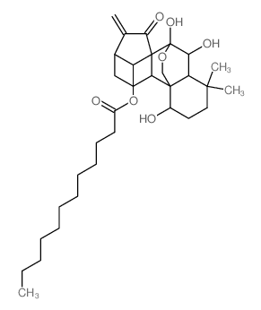 Kaur-16-en-15-one,7,20-epoxy-1,6,7-trihydroxy-14-[(1-oxododecyl)oxy]-, (1a,6b,7a,14R)- (9CI)结构式