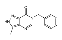 1,6-Dihydro-3-methyl-6-(phenylmethyl)-7H-pyrazolo(4,3-d)pyrimidin-7-on e结构式