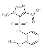 N-(2-methoxyphenyl)-3-methyl-5-nitro-imidazole-4-sulfonamide结构式