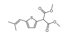 2-isobutenyl-5-bismethoxycarbonylmethylthiophene Structure