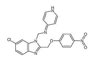 N-[[6-chloro-2-[(4-nitrophenoxy)methyl]benzimidazol-1-yl]methyl]pyridin-4-amine结构式