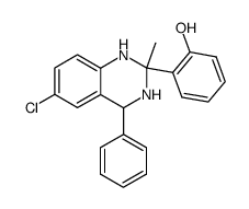 2-(6-Chloro-2-methyl-4-phenyl-1,2,3,4-tetrahydro-quinazolin-2-yl)-phenol结构式