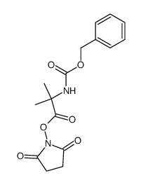 2-Benzyloxycarbonylamino-2-methyl-propionic acid 2,5-dioxo-pyrrolidin-1-yl ester结构式