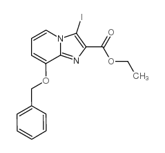 8-BENZYLOXY-3-IODO-IMIDAZO[1,2-A]PYRIDINE-2-CARBOXYLIC ACID ETHYL ESTER structure