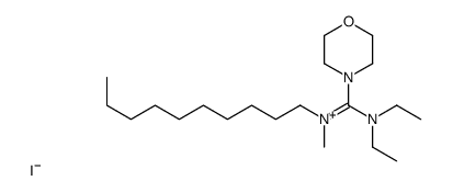 N-decyl-N',N'-diethyl-N-methyl-1-morpholin-4-ium-4-ylidenemethanediamine,iodide结构式