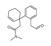 N,N-dimethyl-2-[1-[2-(2-oxoethyl)phenyl]cyclohex-2-en-1-yl]acetamide Structure