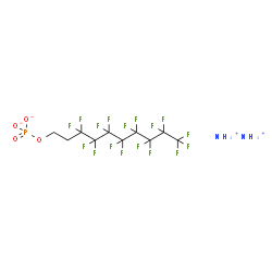 Diammonium 3,3,4,4,5,5,6,6,7,7,8,8,9,9,10,10,10-heptadecafluorodecyl phosphate structure