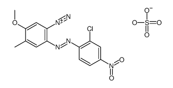 2-[(2-chloro-4-nitrophenyl)azo]-5-methoxy-4-methylbenzenediazonium hydrogen sulphate Structure