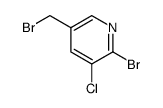 Pyridine, 2-bromo-5-(bromomethyl)-3-chloro Structure