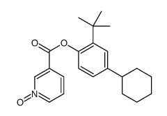 (2-tert-butyl-4-cyclohexylphenyl) 1-oxidopyridin-1-ium-3-carboxylate Structure