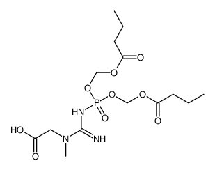 N-(N-(bis((butyryloxy)methoxy)phosphoryl)carbamimidoyl)-N-methylglycine结构式