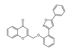 2-[[2-(5-phenyl-1,2-oxazol-3-yl)phenoxy]methyl]chromen-4-one结构式