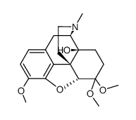 4,5α-epoxy-3,6,6-trimethoxy-17-methyl-morphinan-14-ol结构式