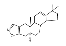 17,17-dimethyl-(5α)-18-nor-androst-12-eno[2,3-d]isoxazole Structure