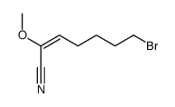 7-bromo-2-methoxyhept-2-enenitrile结构式