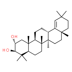 Olean-18-ene-2α,3β-diol结构式