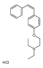 N,N-diethyl-2-[4-[(E)-2-phenylethenyl]phenoxy]ethanamine,hydrochloride结构式