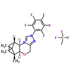 (5aS,6R,9S,9aR)-5a,6,7,8,9,9a-六氢-6,11,11-三甲基-2-(2,3,4,5,6-五氟苯基)-6, 9-甲基-4H-[1,2,4]三唑[3,4-c] [1,4]苯并恶嗪四氟硼酸酯图片