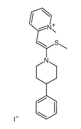 1-Methyl-2-[(Z)-2-methylsulfanyl-2-(4-phenyl-piperidin-1-yl)-vinyl]-pyridinium; iodide结构式