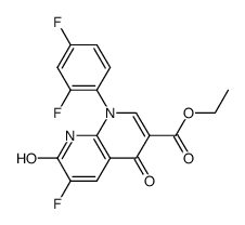 ethyl 1-(2,4-difluorophenyl)-6-fluoro-1,4-dihydro-7-hydroxy-4-oxo-1,8-naphthyridine-3-carboxylate Structure