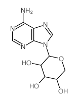 9H-Purin-6-amine, 9-b-D-ribopyranosyl- (9CI) structure