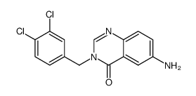 3-(3,4-dichlorobenzyl)-6-aminoquinazoline-4-(3H)-one结构式