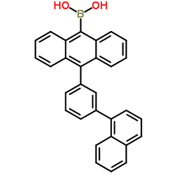 10-(3-(naphthalen-1-yl)phenyl)anthracene-9-boronic acid结构式