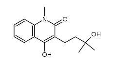 4-hydroxy-3-(3-hydroxy-3-methylbutyl)-N-methylquinolin-2(1H)-one Structure