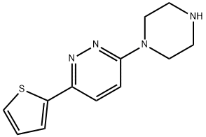 3-哌嗪-1-基-6-(2-噻吩基)哒嗪结构式