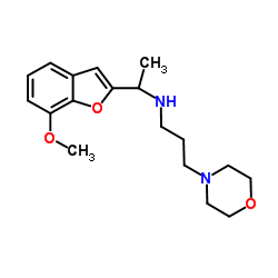 N-[1-(7-Methoxy-1-benzofuran-2-yl)ethyl]-3-(4-morpholinyl)-1-propanamine结构式