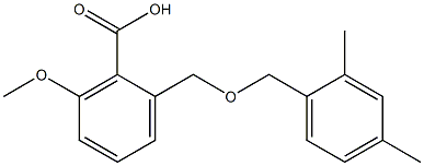 2-(2,4-Dimethyl-benzyloxymethyl)-6-methoxy-benzoic acid结构式