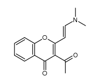 (E)-3-acetyl-2-(2-(dimethylamino)vinyl)-4H-chromen-4-one结构式