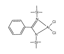 N,N'-bis(trimethylsilyl)benzamidinate aluminum dichloride结构式