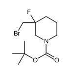 tert-butyl 3-(bromomethyl)-3-fluoropiperidine-1-carboxylate structure