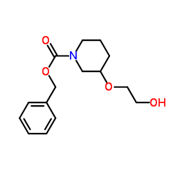 Benzyl 3-(2-hydroxyethoxy)-1-piperidinecarboxylate结构式