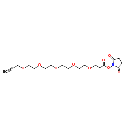 Propargyl-PEG5-NHS ester Structure