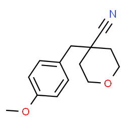 4-[(4-Methoxyphenyl)methyl]oxane-4-carbonitrile structure